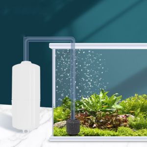 R1A9M 1.5W Mini Aquarium Air Pump Efficient Silent USB Oxygen Pump Aquarium Accessories Energy-saving Aerator Pump For Home Fish Tank