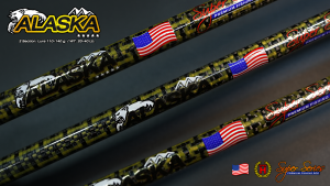 คันALASKA(อลาสก้า) ลายตุ๊กแก เวท 20-40LB. คัน2ท่อน (ของแท้)