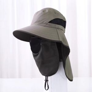 Fisherman Hat For Men Sun Hat 2in1 Fishing Hat Mountaineering Hat Anti-mosquito Breathable Cap Fisherman Hat for Men Waterproof Fishing Hat Men  Beach Hat Big Hat for Men Farmer Hat for Men Cap With Neck Cover