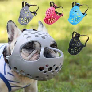 ER52858 นุ่มนุ่มๆ กัดเคี้ยวเคี้ยว ป้องกันเสียงเห่า บูลด็อกฝรั่งเศส สำหรับสุนัขขนาดเล็กกลางใหญ่ ป้องกันการกัด อุปกรณ์ป้องกันสุนัข ตะกร้อครอบปากสุนัข ฝาครอบปากสัตว์เลี้ยง ปากสุนัข