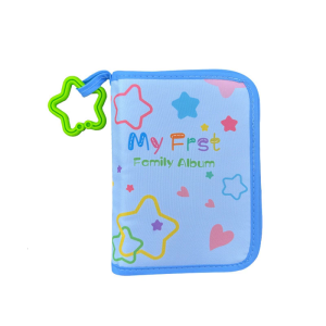 Soft Cloth Baby First Year Memory Picture Book Photo Album With Teething Rings and Safety Mirror for Cribs or Strollers
