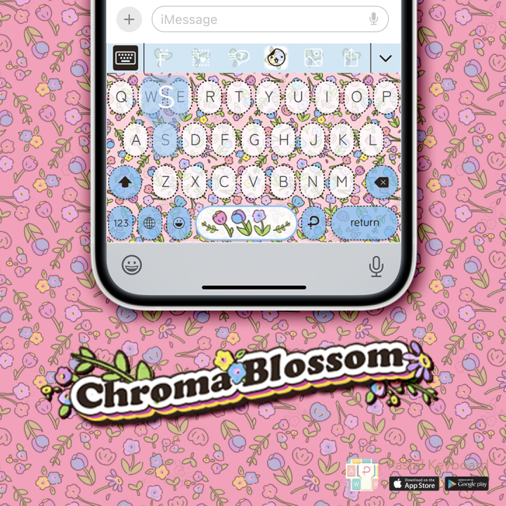 Chroma Blossom Keyboard Theme⎮(E-Voucher) for Pastel Keyboard App ...