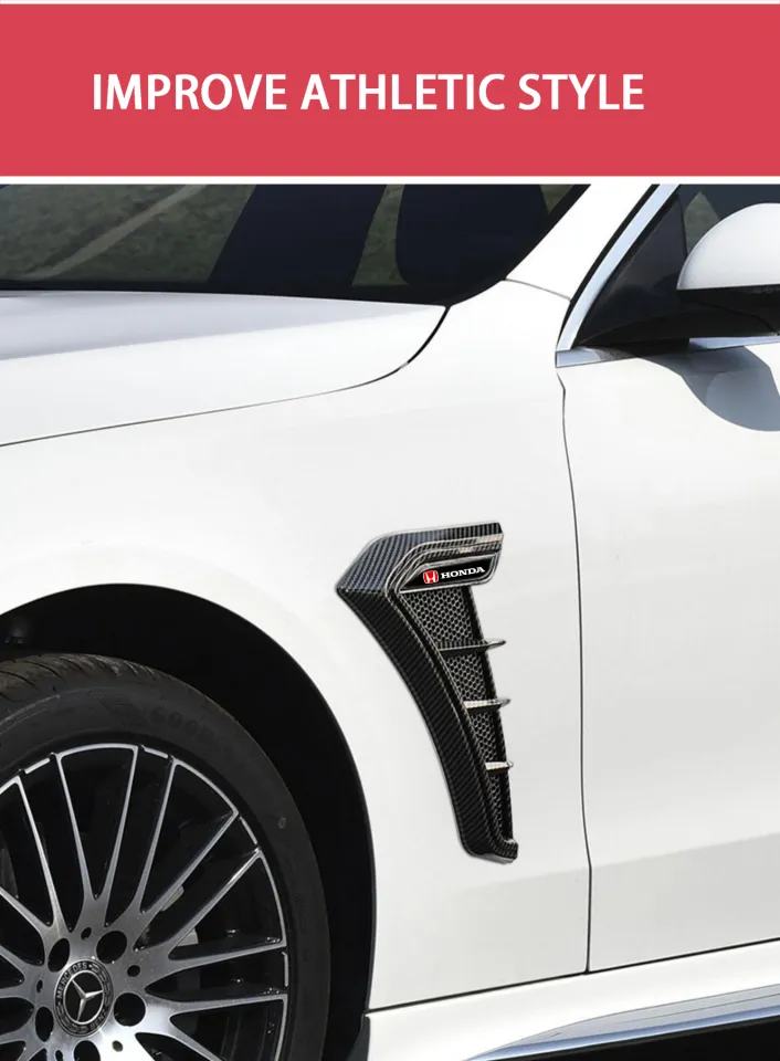 2Pcs Car Styling 3D Shark Gill Car Side Fake Vent Sticker Car