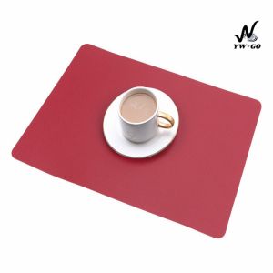 45x30cm แผ่นรองจาน หนังPU กันความร้อน กันน้ำ กันรอยขีดข่วนบนโต๊ะ ที่รองจาน G2880