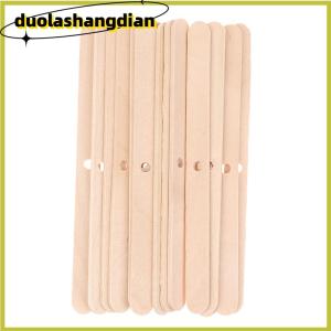 [Duola] 50PCS Wooden Candle Wick Holders Candles Bars Holders for Candle Making