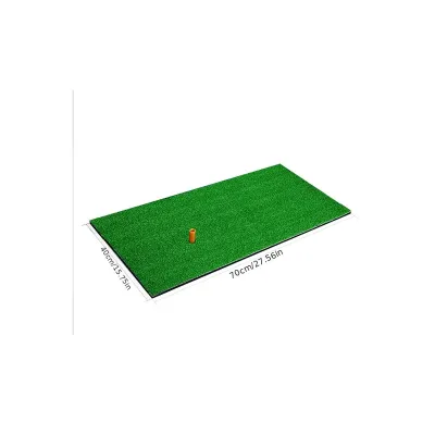 【Light Glow】 Golf Mat Portable with Rubber Tee Seat Realistic Turf Putter Mat Outdoor Sports Golf Training Turf Mat Indoor DJD003