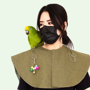Parrot Chống-Scratch Vai Cape bảo vệ cánh tay Bird Tã Khăn Choàng Với Hoops Cho Vòng Chở & Đồ Chơi Cho Cockatiels Vẹt Biển