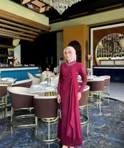 Eleeana Dress Kondangan Pesta Terbaru 2024 Cerutty Babydoll Mix Payet Fashionanle Mewah Termurah