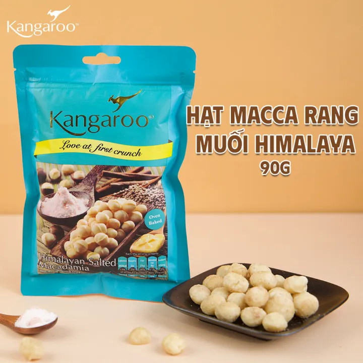 Hạt Macca Rang Muối Himalaya 90g Kangaroo Nhập Khẩu Từ Malaysia- Hạt dinh dưỡng, tốt cho sức khoẻ