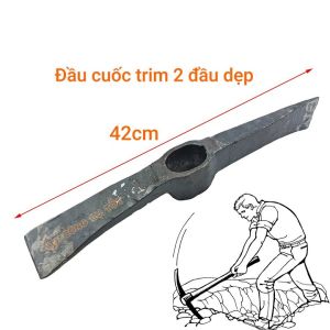 Cuốc Chim 2 Đầu Dẹt Đào Đất Bổ Củi Thép Nhíp Siêu Cứng