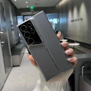 Luxury Blade Mecha Armor Matte Case for Samsung Galaxy S25 S24 S26 Ultra S23 S22 FE Hard PC Frosted Shockproof Ultra Slim Cover