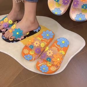 [Free Shipping] 2025 CoupleS Cute High-End Outdoor Anti-Odor Non-Slip Home Bathroom WomenS Beach Flip-Flops