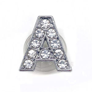 (Buy 10 Get 50% off) Women Shoes Charms Accessories Cool Crystal Letter Jewelry Diamond Shoes Accessories Shoe Buckle Shoe Flower for Hole Rubber Clogs