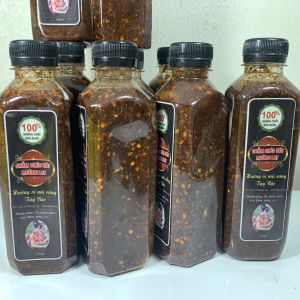 Combo 5 chai muối chẩm chéo ướt (350ml/lọ) muối chấm thịt gà hoa quả chẩm chéo mường lay điện biên cay và thơm