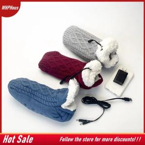 【COD】🔥🔥🔥 Electric Heated Fleece Socks Slippers For Men Women Winter USB Heating Pad Knitted Socks Foot Heater