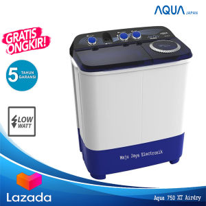 Mesin cuci 2 Tabung AQUA SANYO AQW 750 XT Hijab Series Airdry System Low watt 75 KG