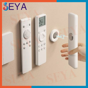 1 ชิ้นรีโมทคอนโทรลสติกเกอร์แม่เหล็กทีวีเครื่องปรับอากาศรีโมทคอนโทรลผนังจัดเก็บเจาะฟรีติดผนัง#SEYA