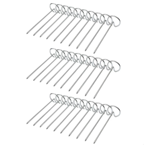 30pcs Multifunctional 304 Stainless Steel Barbecue Skewers Air Fryers Oven Vertical Baking Grilling Accessories