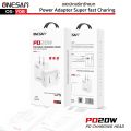 อแดปเตอร์ชาร์จแบต ONESAM รุ่น OS-Y08 ช่องชาร์จ 1 ช่อง PD 20W QC3.0 Adapter Fast Charger ของแท้ ประกัน 1 ปี Adapter type c อะแดปเตอร์ หัวชาร์จโทรศัพท์. 