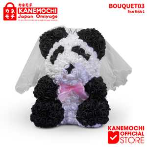KANEMOCHI TEDDY BEAR ROSE BOUQUET - KANEMOCHI TEDDY BEAR ROSE BUKET (VARIASI PENGANTIN) - OLEH OLEH JEPANG - SOUVENIR JEPANG - SURPRISE ULANG TAHUN - SURPRISE PERNIKAHAN - KADO PERNIKAHAN - VALENTINE ROSE BEAR - SURPRISE VALENTINE