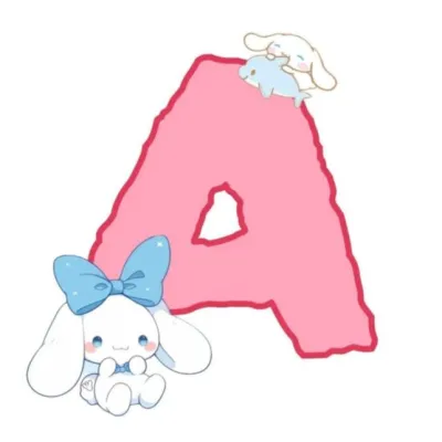 2 Sanrio Cinnamoroll Móc Khóa Chữ Cái Dễ Thương Mica 2 Mặt Thiết Kế Độc Đáo chất liệu nhựa mica