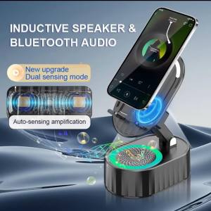 Senso Induction  Phone Stand Speaker Home Smart WirelessBluetooth Speaker ColorAtmosphere Light 300° Foldable Office Vertical Tablet Stand 9d  Audio Smartphone bluetooth speake