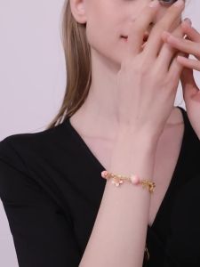 JUICY GRAPE Bracelet For Women Delicate Water Peach and Flowers Adjustable Fine Jewelry Handmade Enamel Design The Perfect Gift