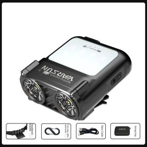 WARSUN OWL Lampu Kepala LED 900 Lumens | Sensor Pergerakan | Rechargeable Type-C | Headlamp Ringan & Kalis Air | WARSUN Owl Sensing Headlight Headlamp Night Fishing  IPX5 Waterproof lamp type-C rechargeable 900 Lumens Bright Double lens LED COB adjustable