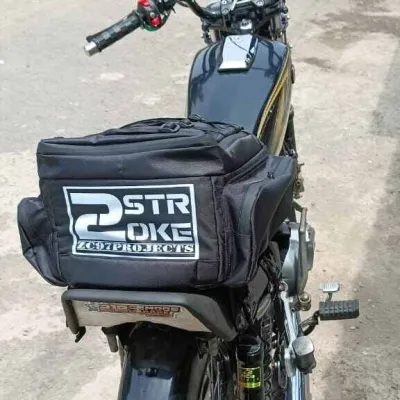 Tas Motor Touring Multifungsi dengan Cover Hujan - Kapasitas Besar untuk Jok dan Tangki Motor Universal