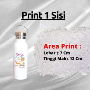 Tumbler Stainless Custom Steel Arizona Tutup Bambu Handle Vacuum Insulated 500ml Print UV Souvenir