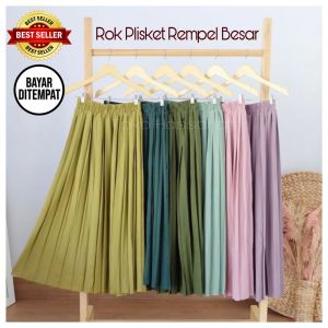 ROK PLISKET PREMIUM TEBAL - ROK WANITA TERBARU - ROK PANJANG SIZE FIT M-XL - TOKO HASSANAH