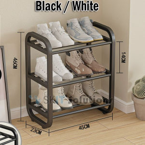 【SKIT SG】3/4/5 Layers Shoe Rack Outdoor Shoe Rack Thick Steel Pipe Waterproof Plastic Multi-Layer Dustproof Small Shoe Rack Easy Assemble Shoe Rack Storage Shelves Organization For Home Dormitory Storage Organizer Shoes Storage Shelf BTO HDB