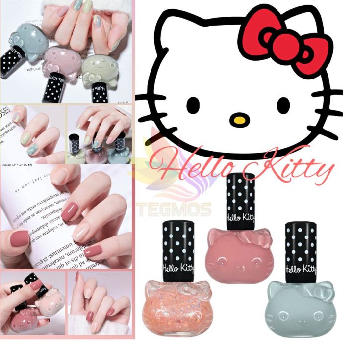Cute Hello Kitty Nail Art - YouTube