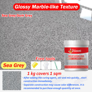 ❤️5KG With Free Tools❤️GOOTI Self Leveling Colored Sand Floor Paint High Gloss Imitation Marble Cement 8H Hardness