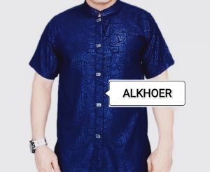 kemko sultan embos lengan pendekkemeja koko pria dewasa terbaru gaya elegant mewah berkualitas