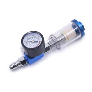 Pneumatic SprayGun Air Regulator Gauges with Water TrapFilter In-lineOil Water TrapFilterSeparator Pneumatic Tools