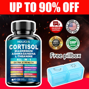 Natural Cortisol Supplement Support Enhances Cognitive Function Memory Reduces Nighttime Awakening & Morning Anxiety Vegan2026
