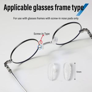 (100 Pair) Air Nose Pad Eyeglasses Part Silicone Material Massage granules Screw in for Eyewear Shop and Eye by Dhoptical