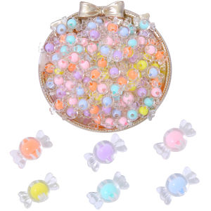 50ชิ้น17X9มิลลิเมตรอะคริลิค AB สีลูกปัดสเปซเซอร์น่ารักลูกกวาดรูปร่างลูกปัดหลวมสำหรับสร้อยข้อมือ DIY เครื่องประดับทำอุปกรณ์เสริม