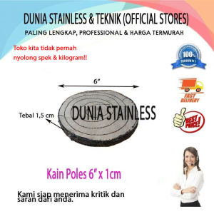 Kain Poles 6in x 1cm keras stainless steel tangga pagar alat alat teknik interior bangunan