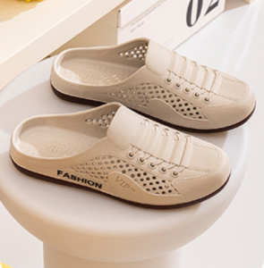 Mens summer heel-free non-slip half-slippers fashionable and versatile casual sandals