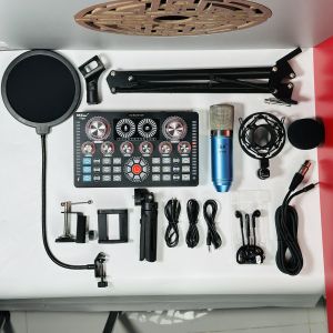 [ Hàng Xịn ] COMBO Livestream Chuyên Nghiệp Tại Nhà SoundCard X7Pro - Micro Thu Âm AT100 Giá Rẻ Tặng Kèm Tai Nghe BYZ và Chân Kẹp