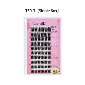 Lashtalk tự làm giải phóng mặt bằng giao dịch T50-3 cụm lông mi nối dài 10 dòng 9-16mm từ nagaraku dovetail phân đoạn lông mi khối lượng tự nhiên nhẹ hơn bó dụng cụ trang điểm