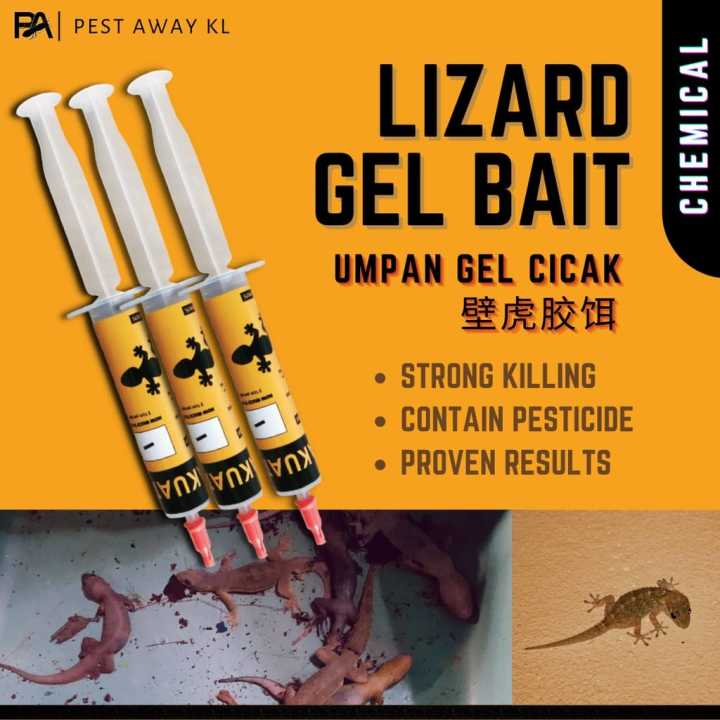 NO. 1 LIZARD KILLER! Exterminate Whole Nest! Pest Away Cicakuat Lizard Gel  Bait (Best Pesticide, Strong Killing Power, Direct Killing Effect)