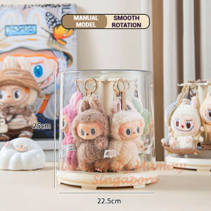 360° Rotable Figurine Display | Manual or Rechargable Model withTransparentDustCover| Rainbow Culture