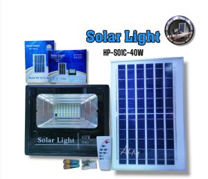 Solar Light HP SO1-C 40W Outdoor Flood Light Aluminum Body Frame water proof IP65 rated with remote.