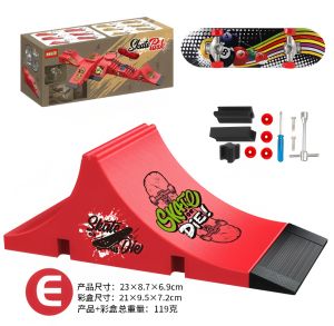 [HOT] 1 Set Mini Fingertip Skateboard Kit Children Finger Sports Toys Finger Skateboard Game Park Site Step Ramp Scene Props Gift NEW