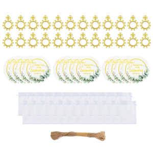 Vintage Metal Crucifix Rings Set For Communions Keepsakes Group Event with Organza Bag Mysterious Accessories