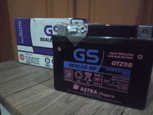Aki Motor GTZ5S GS Astra untuk Honda Beat Vario 110 Scoopy karbu Mega Pro Vixion Mio J/GT Sipn Shogun 125 teg 12 volt/3 Ah Aki kering