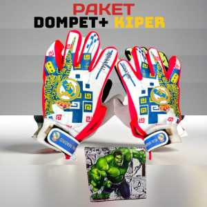 Reverdos PAKET Dompet + Sarung Tangan Kiper Anak Klub Sepak Bola